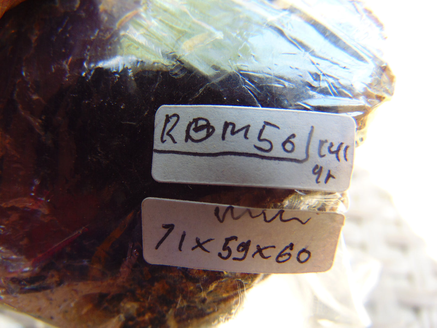 141 gram Rough Raw Indonesian Blue Amber for Healing RBM56