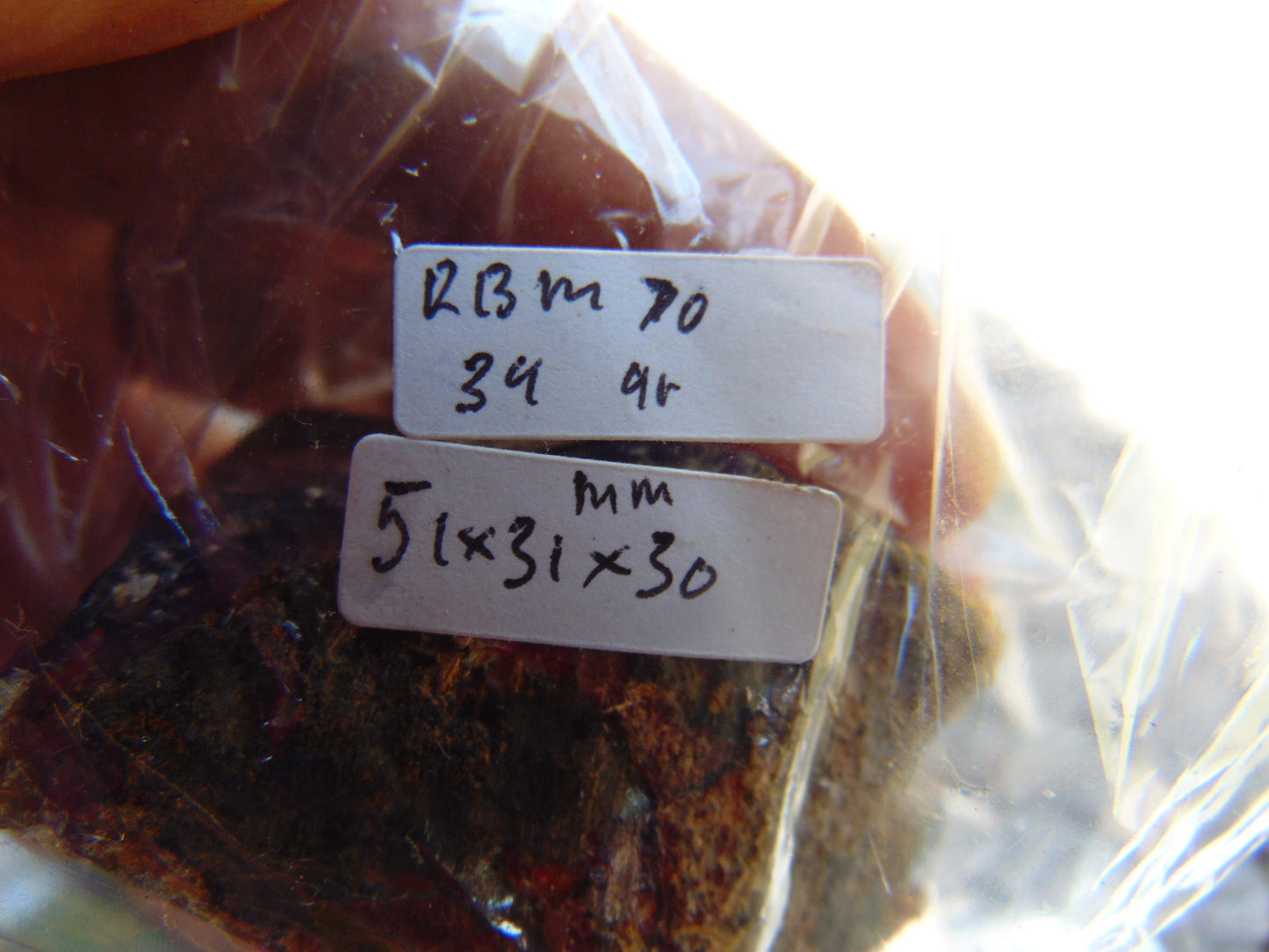 70 gram Rough Raw Indonesian Blue Amber for Healing MLRB70
