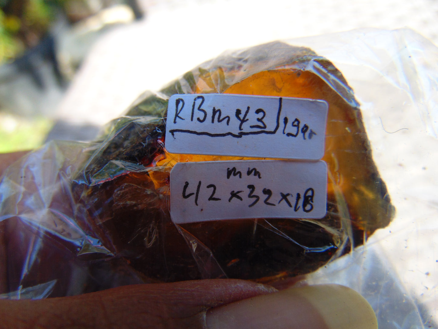19 gram Rough Raw Indonesian Blue Amber for Healing RBM43