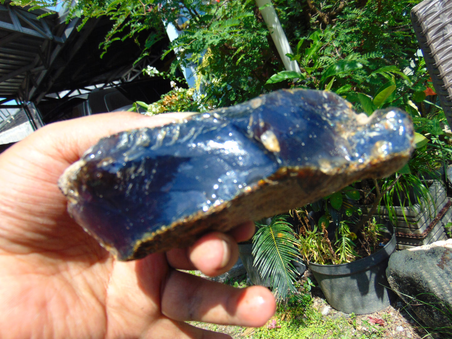 123 gram Rough Raw Indonesian Blue Amber for Healing RBM44