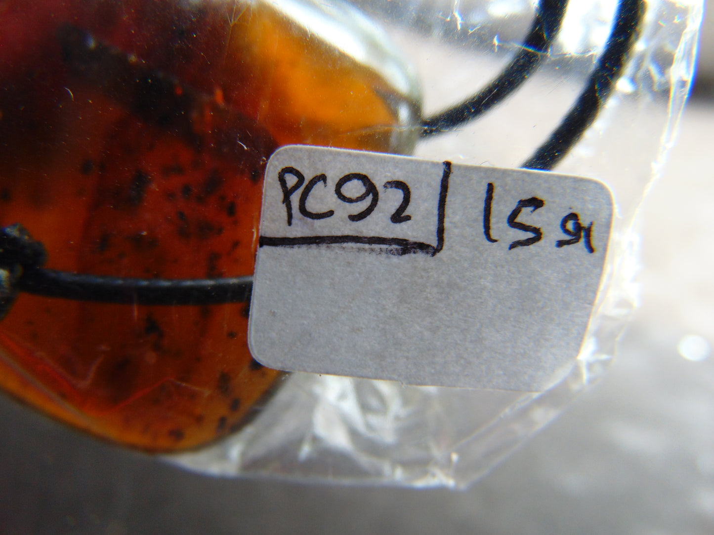 15 gram Pendant Indonesian Blue Red Amber for Healing pc92