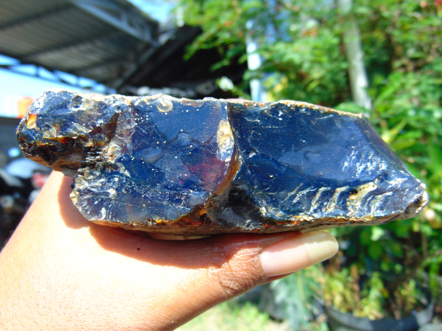 123 gram Rough Raw Indonesian Blue Amber for Healing RBM44