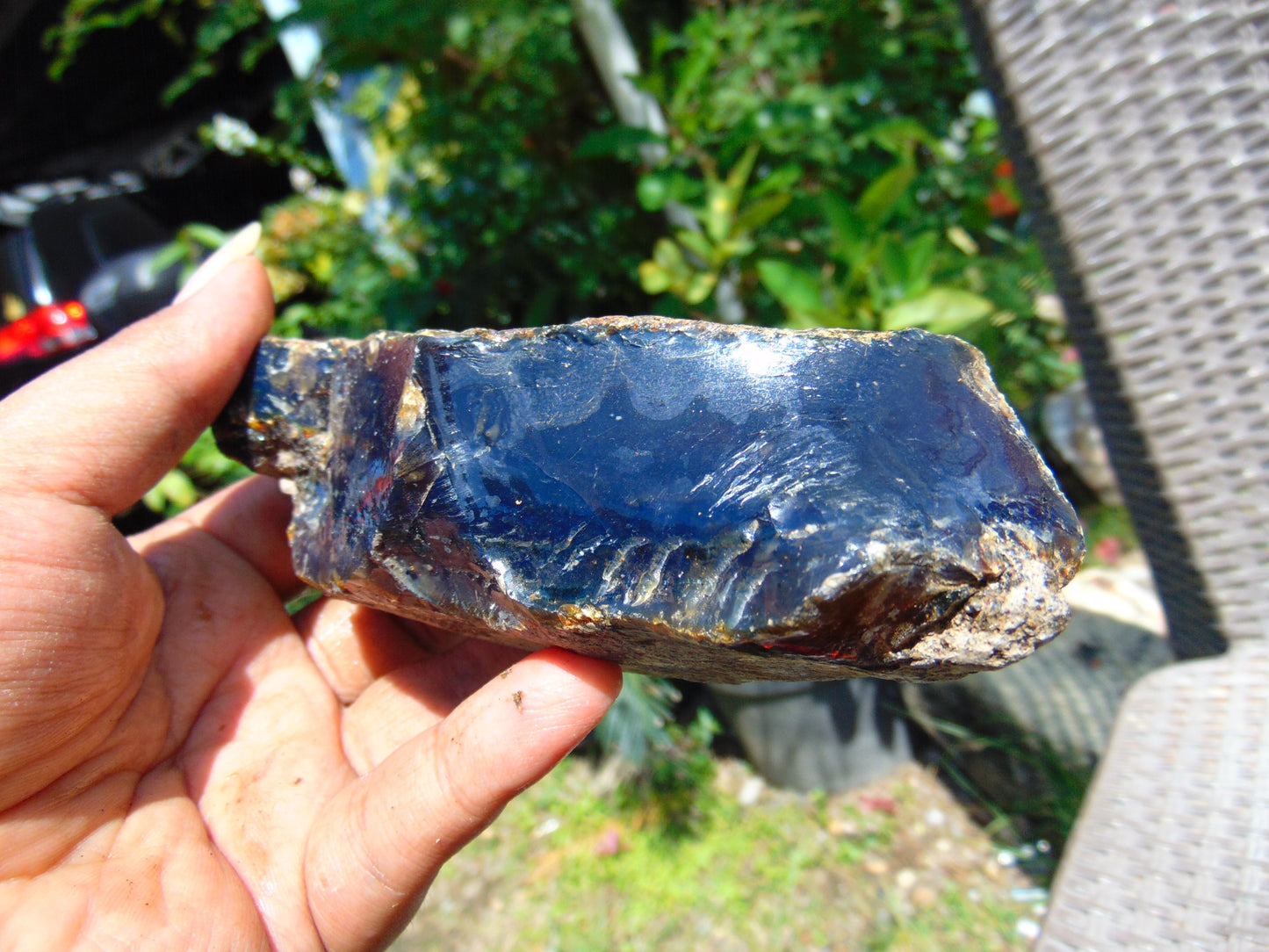 123 gram Rough Raw Indonesian Blue Amber for Healing RBM44