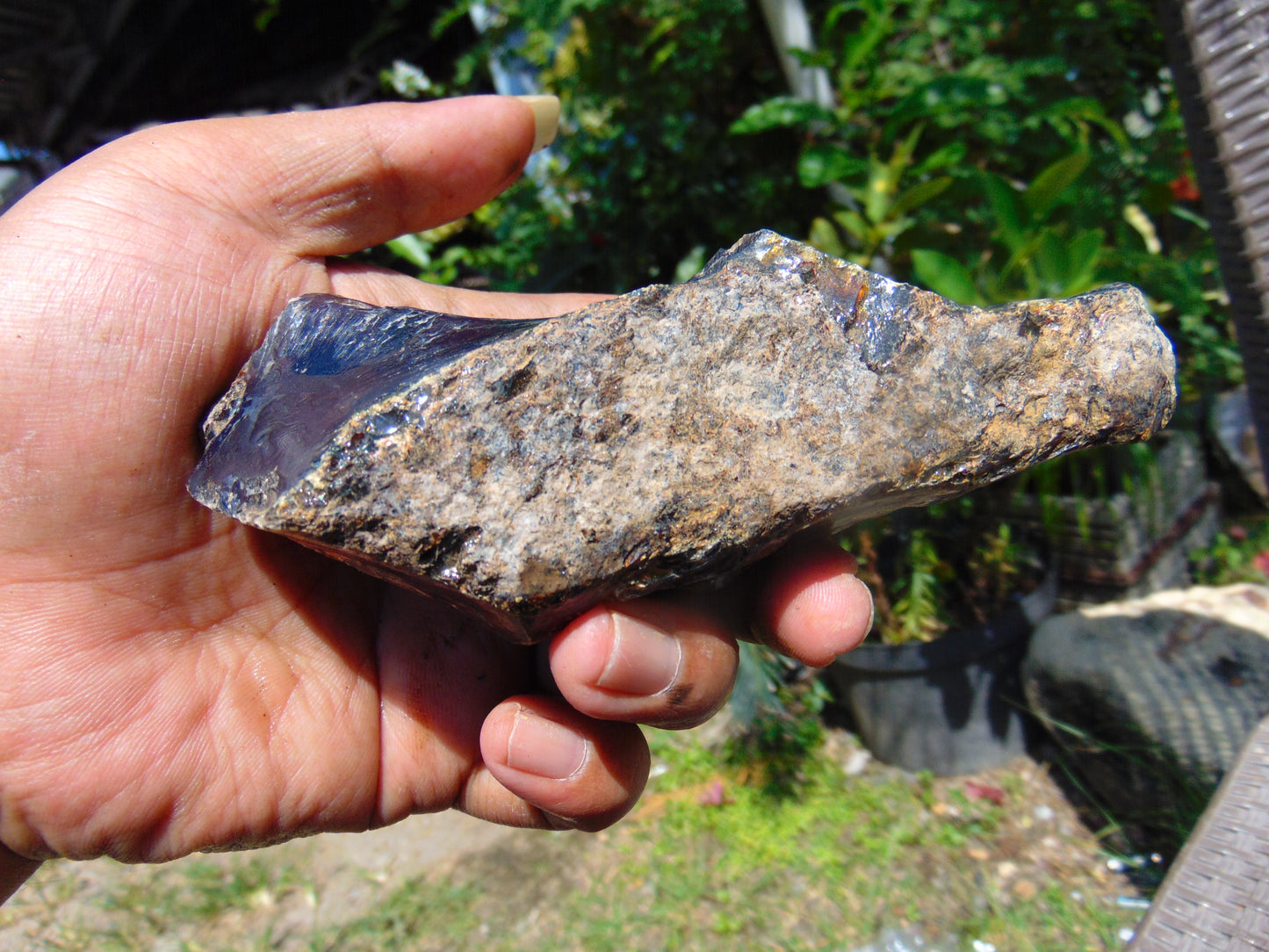 123 gram Rough Raw Indonesian Blue Amber for Healing RBM44