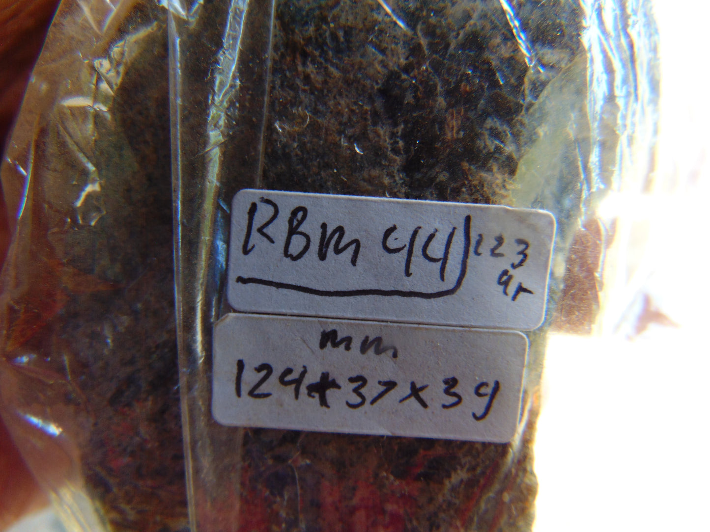 123 gram Rough Raw Indonesian Blue Amber for Healing RBM44
