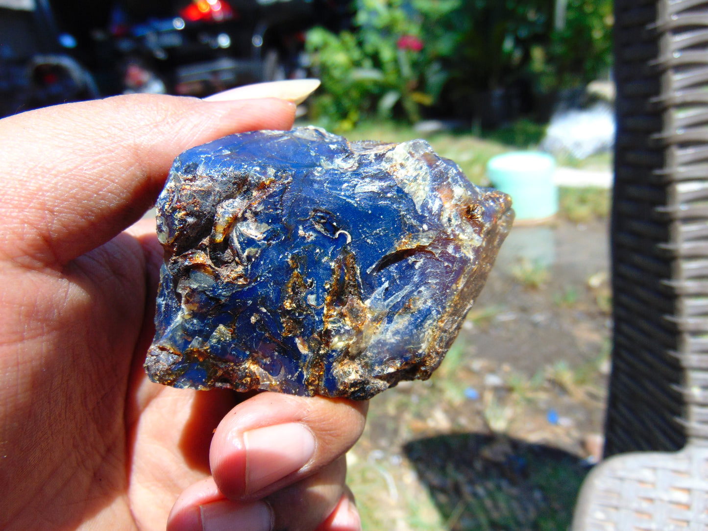 35 gram Rough Raw Indonesian Blue Amber for Healing RBM16