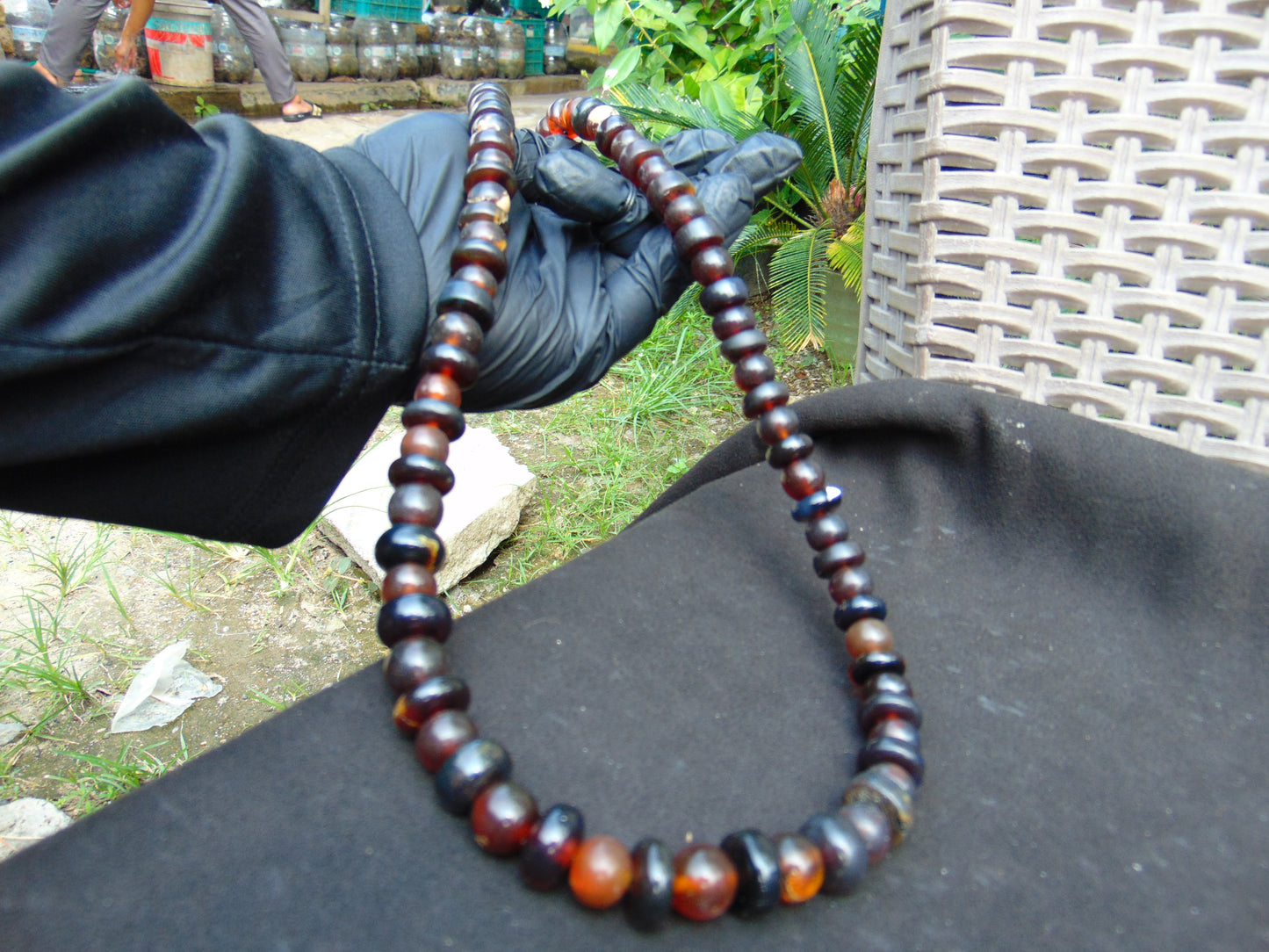 59 gram Small Beads Combination Necklace Indonesian Amber for Healing No.7