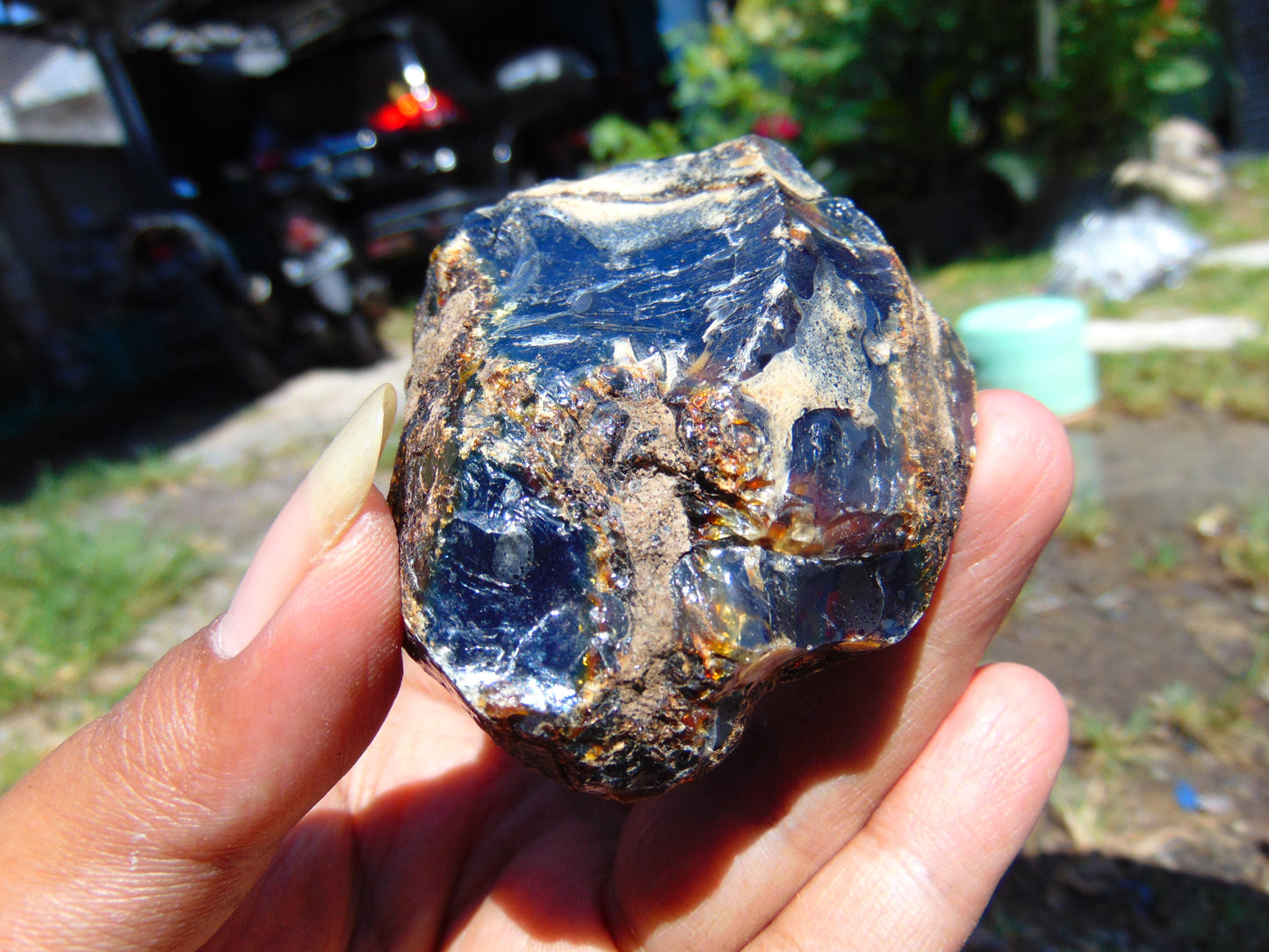 58 gram Rough Raw Indonesian Blue Amber for Healing RBM17