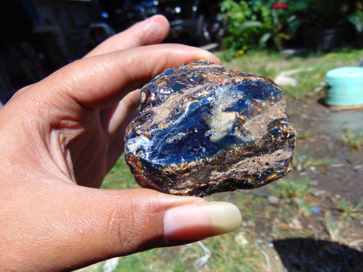 58 gram Rough Raw Indonesian Blue Amber for Healing RBM17