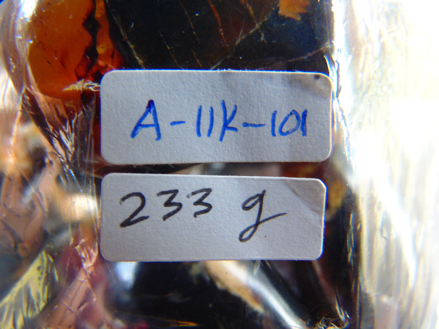 233 gr 11 bds Mushroom Inclusion Indonesian Dark Blue Amber for Healing A11k101