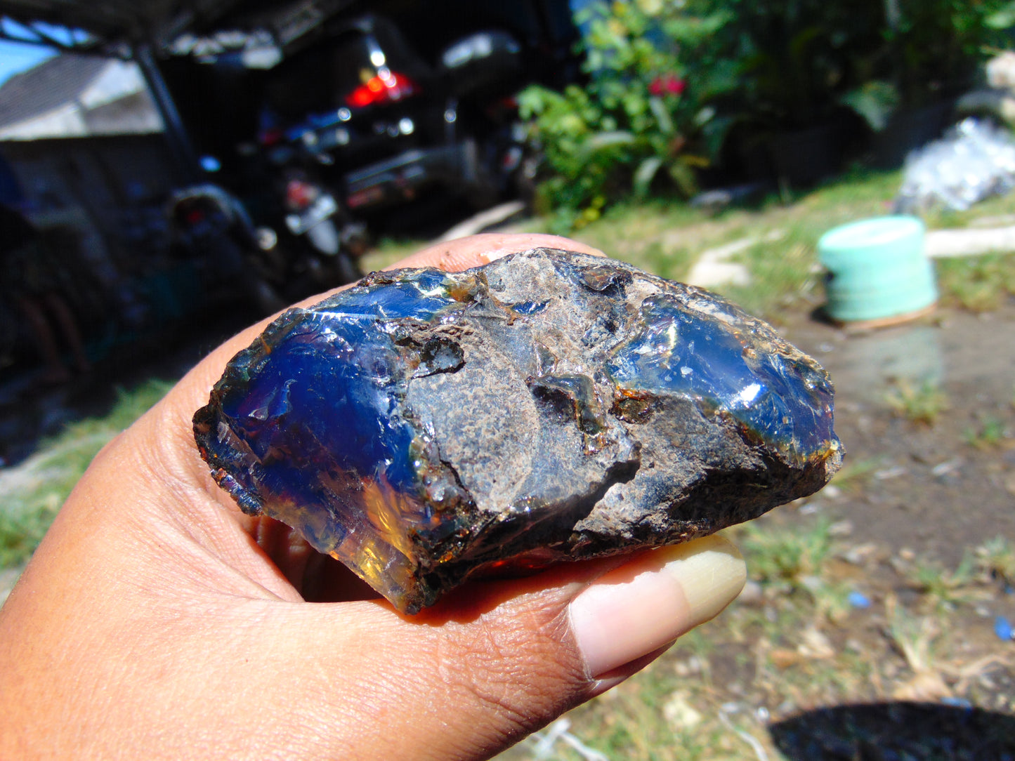 56 gram Rough Raw Indonesian Blue Amber for Healing RBM64