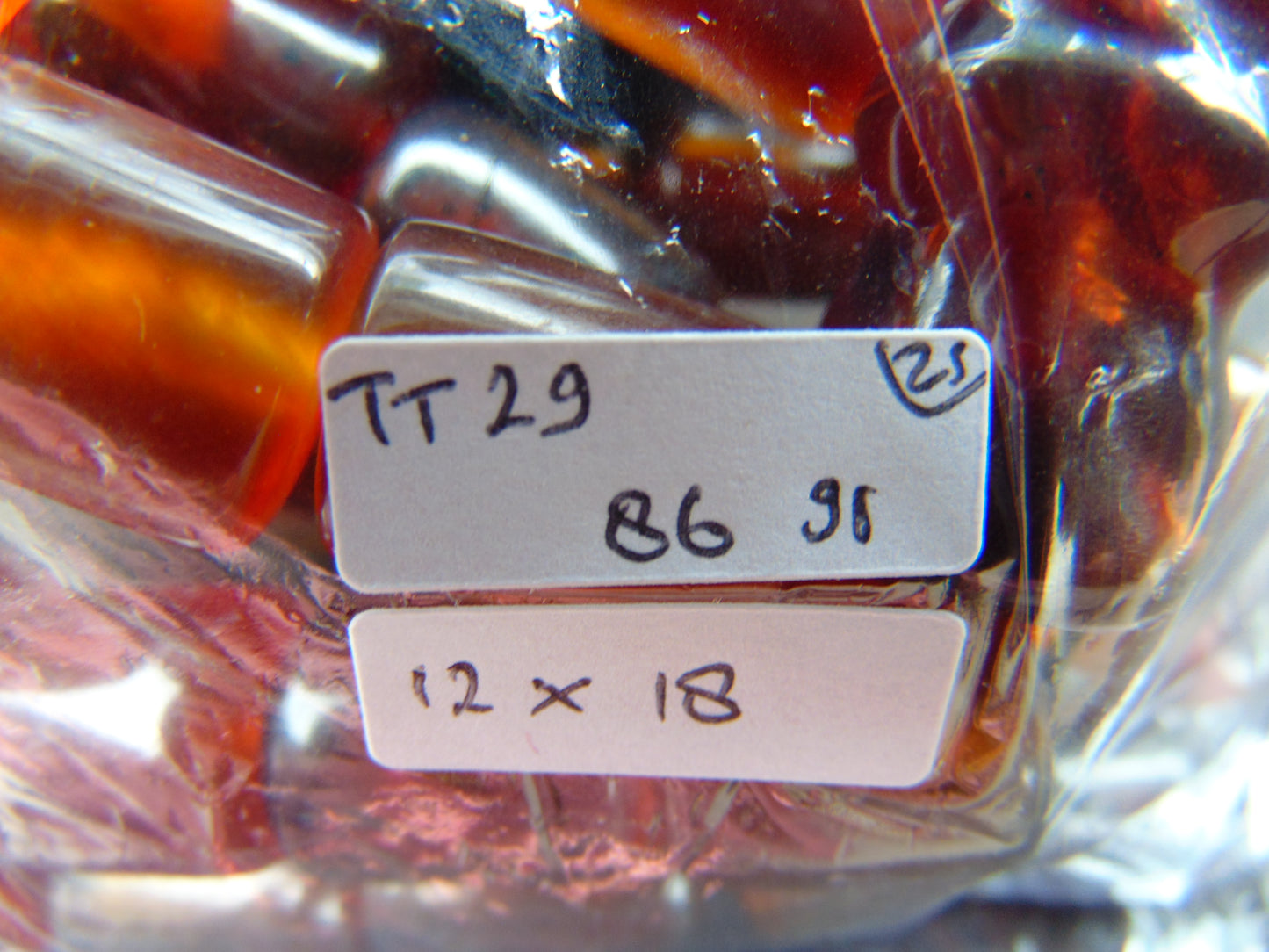 86 gr Komboloi Rosary 33+2 Beads 12x18 mm Indonesian Yellow Red Amber for Healing TT29
