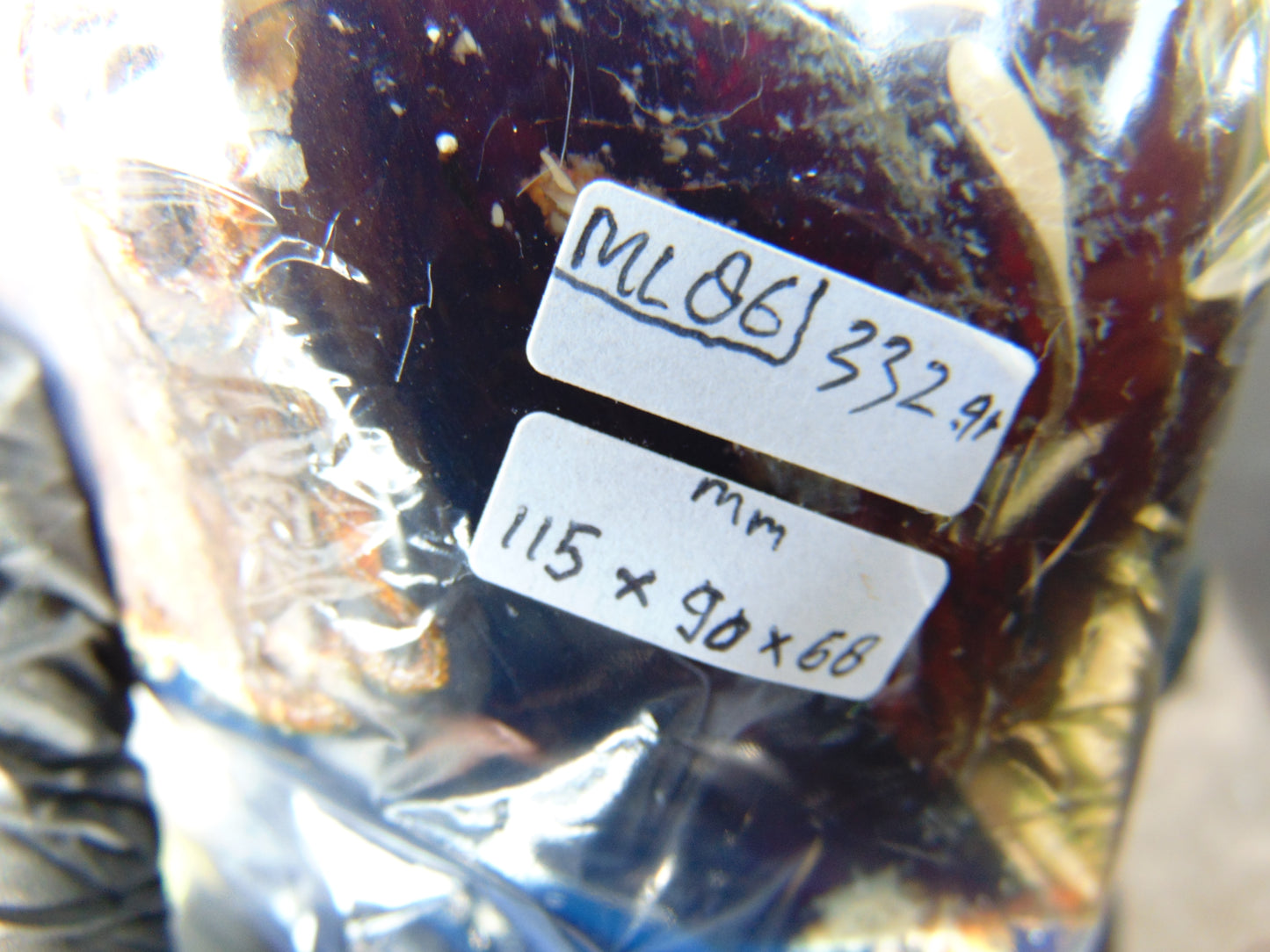 332 Gr Full Polished Indonesian Blue Amber for Healing ML86