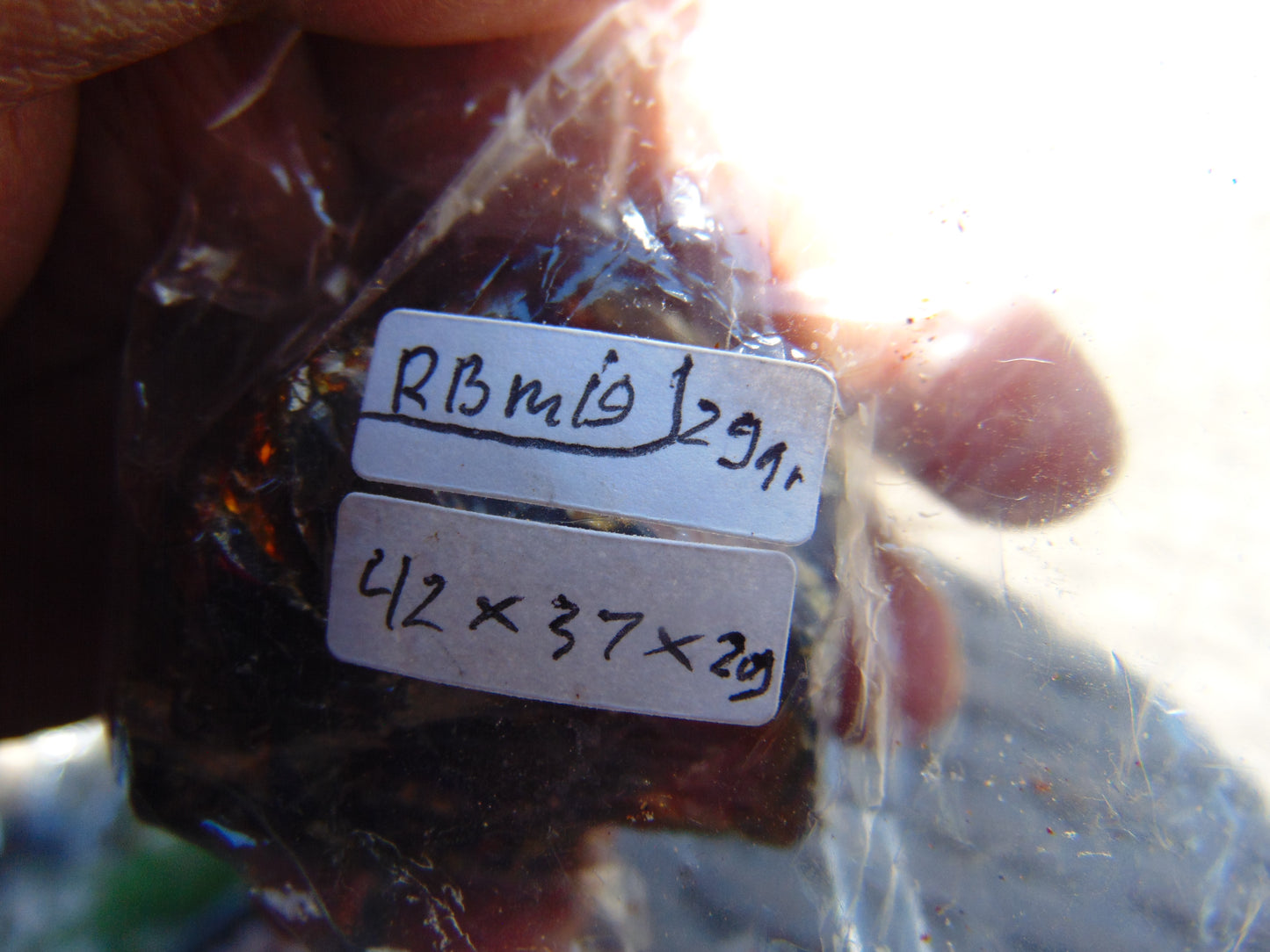 29 gram Rough Raw Indonesian Blue Amber for Healing RBM19