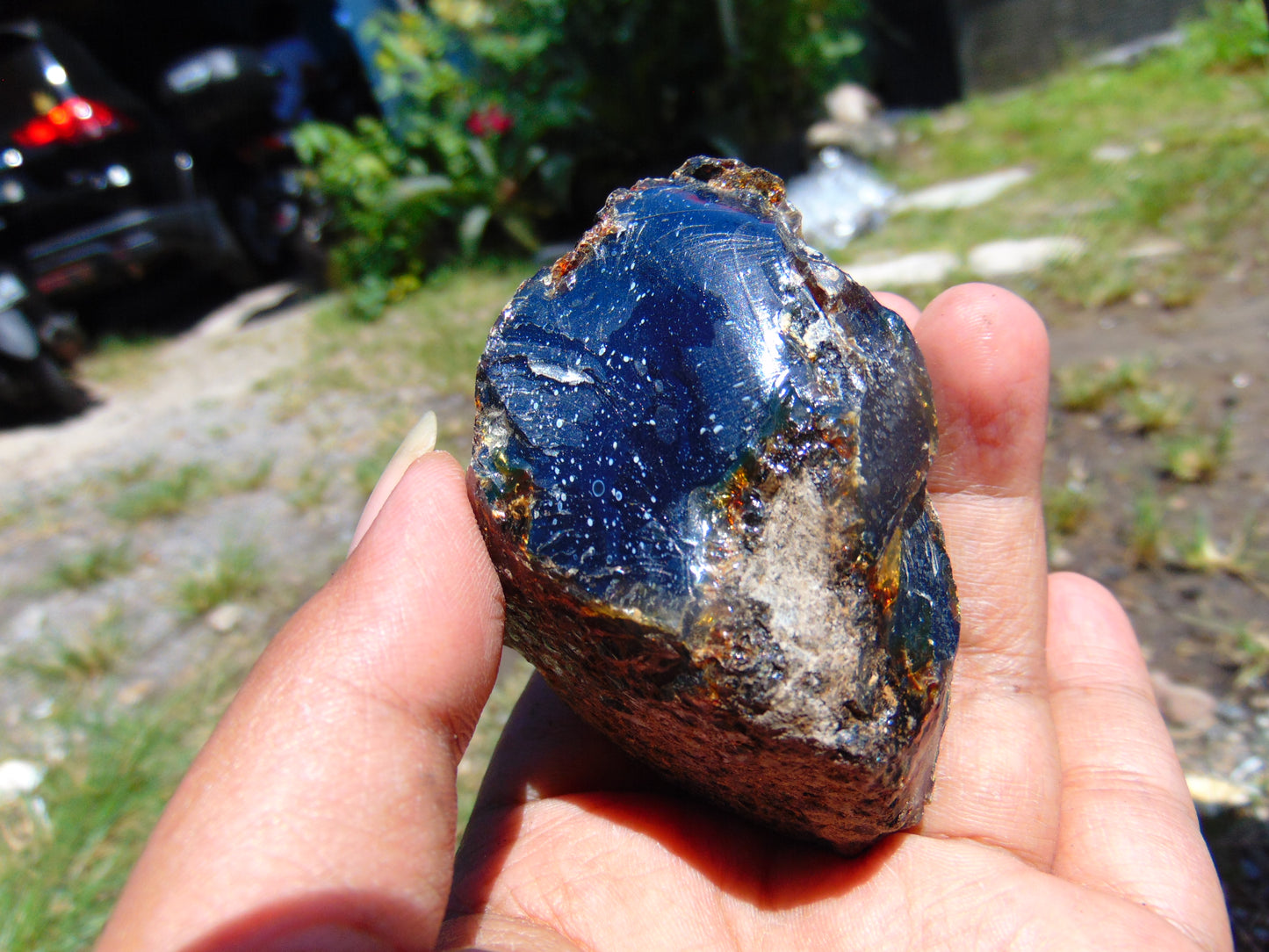 59 gram Rough Raw Indonesian Blue Amber for Healing RBM62