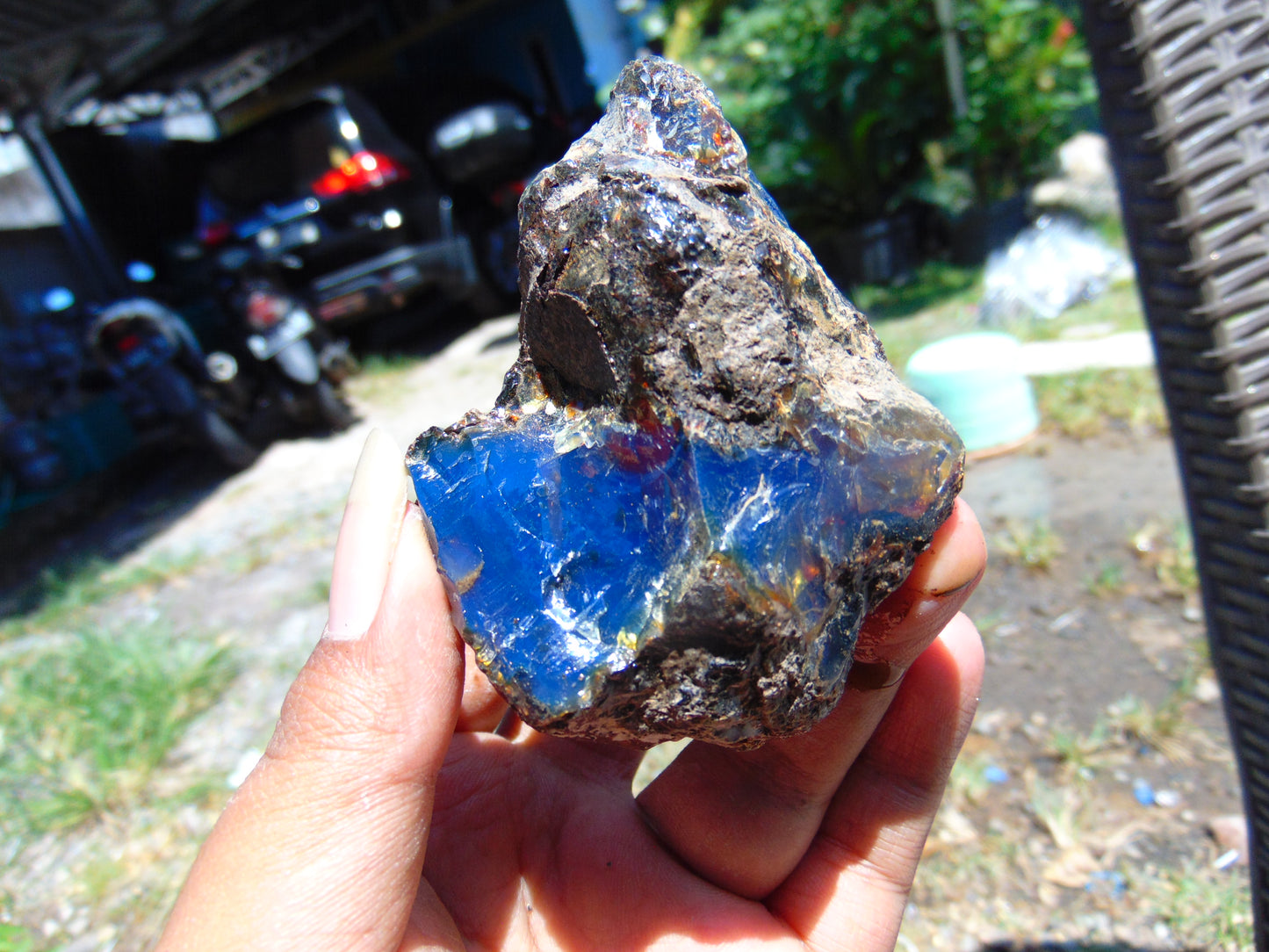89 gram Rough Raw Indonesian Blue Amber for Healing RBM57
