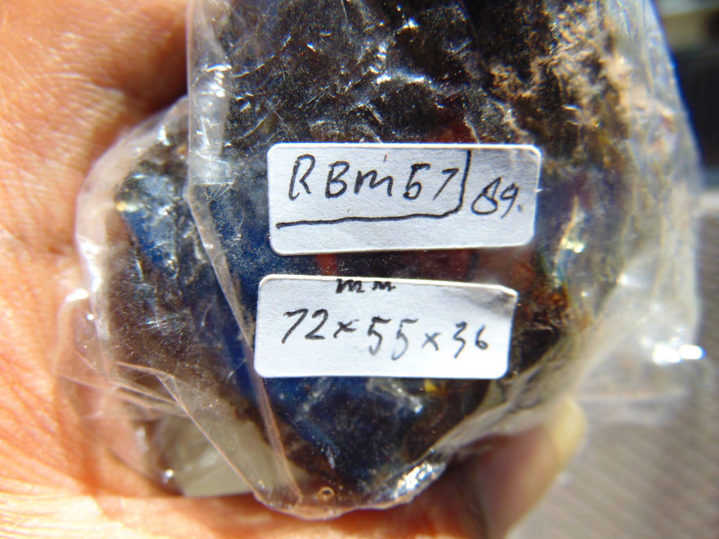 89 gram Rough Raw Indonesian Blue Amber for Healing RBM57
