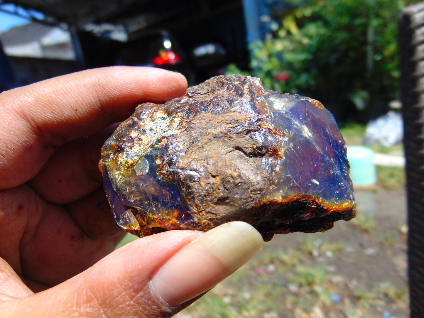 33 gram Rough Raw Indonesian Blue Amber for Healing RBM66