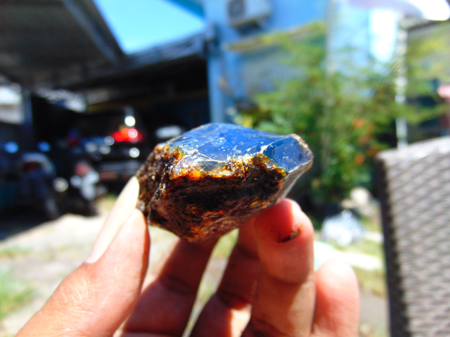33 gram Rough Raw Indonesian Blue Amber for Healing RBM66