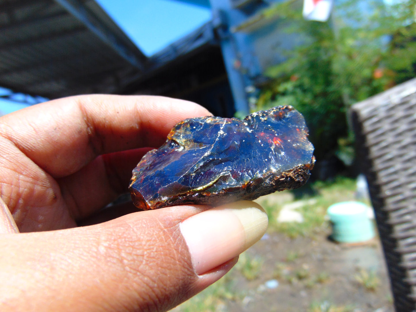 14 gram Rough Raw Indonesian Blue Amber for Healing RBM27
