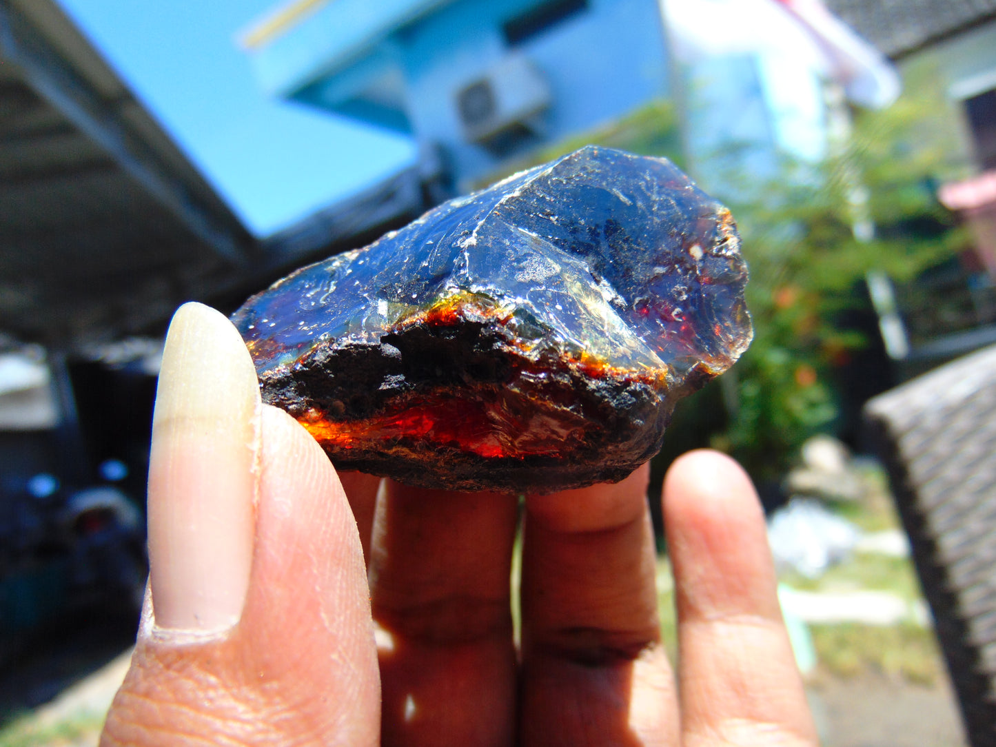 14 gram Rough Raw Indonesian Blue Amber for Healing RBM27