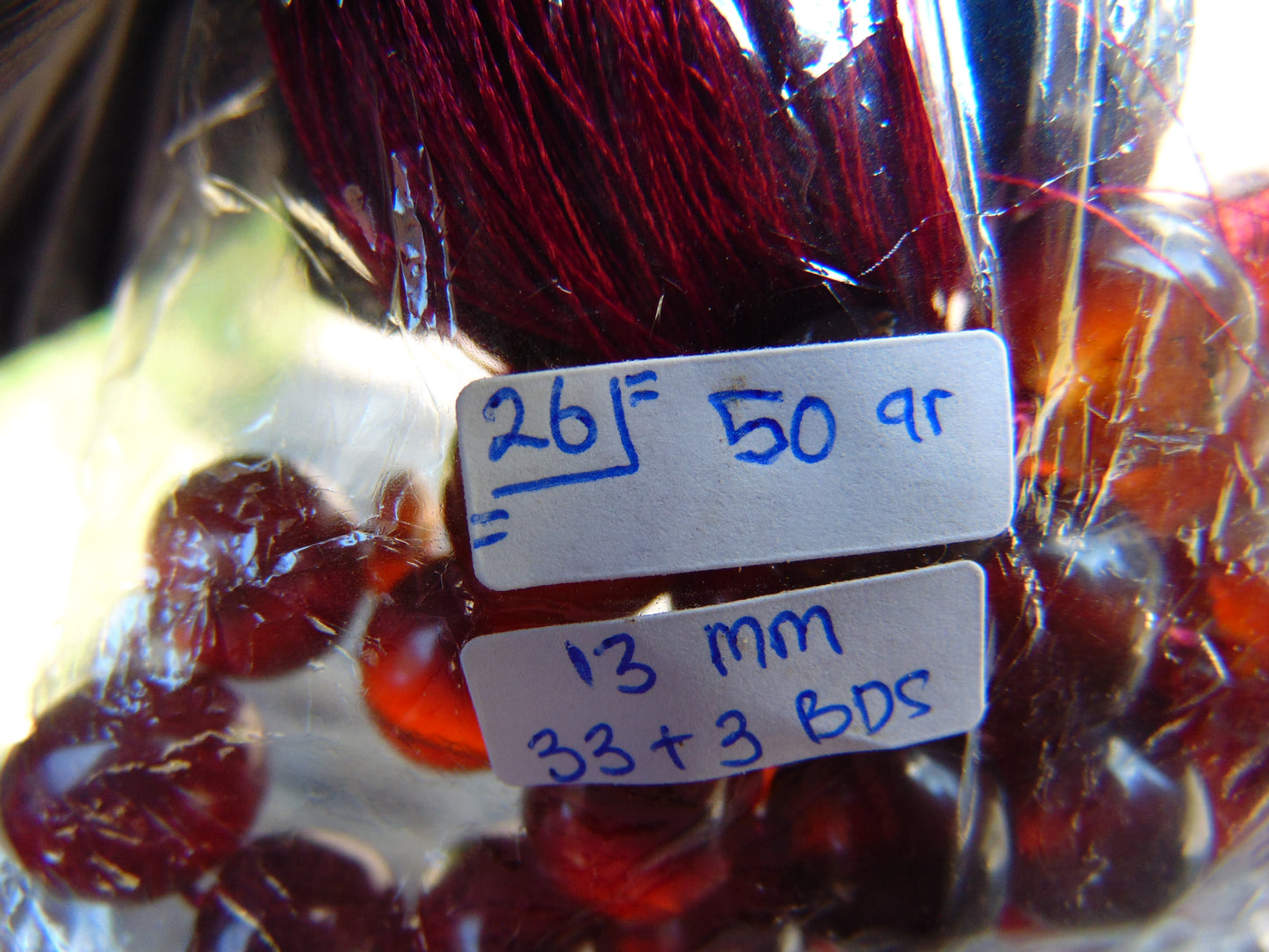 50 gr Hand Tasbih 35 Beads 12 mm Indonesian Red Amber for Healing No.26
