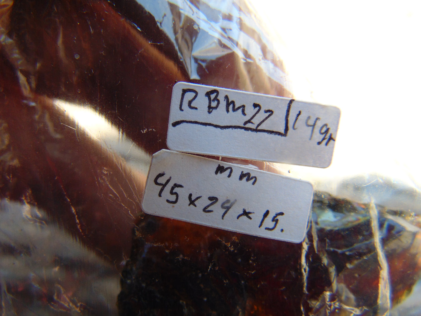 14 gram Rough Raw Indonesian Blue Amber for Healing RBM27