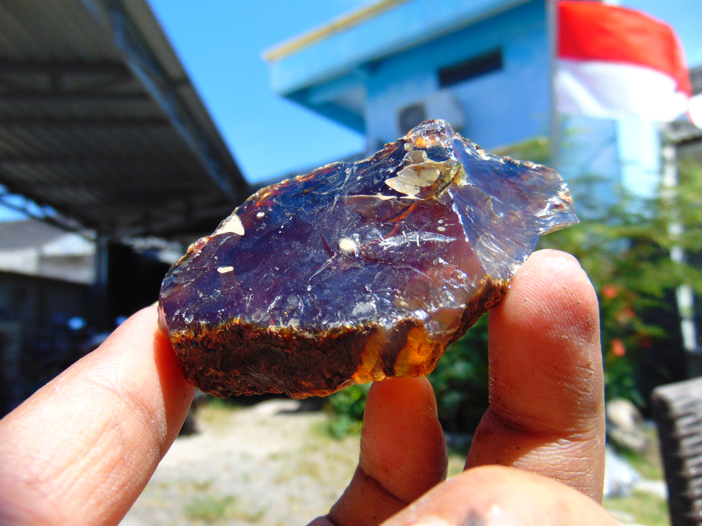25 gram Rough Raw Indonesian Blue Amber for Healing RBM42