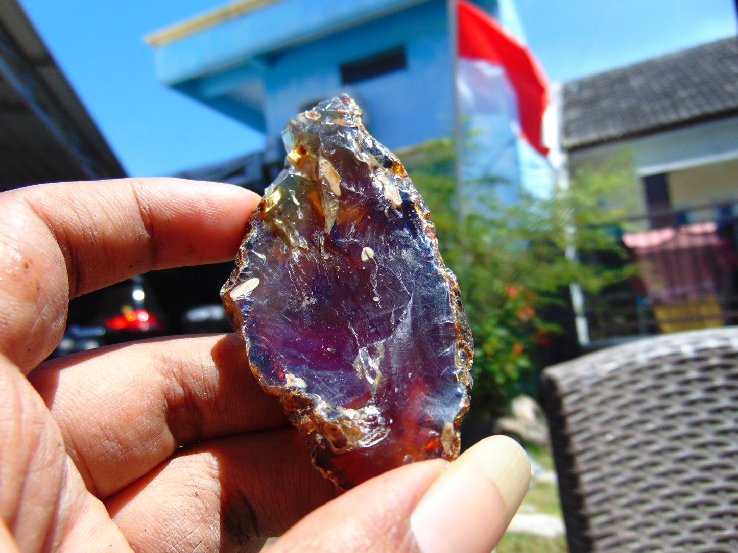 25 gram Rough Raw Indonesian Blue Amber for Healing RBM42