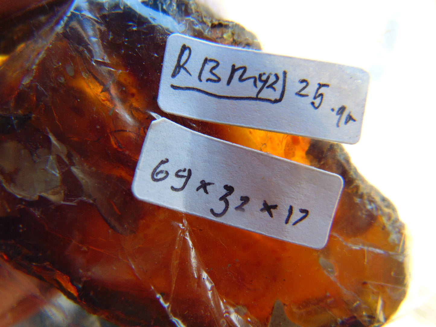25 gram Rough Raw Indonesian Blue Amber for Healing RBM42