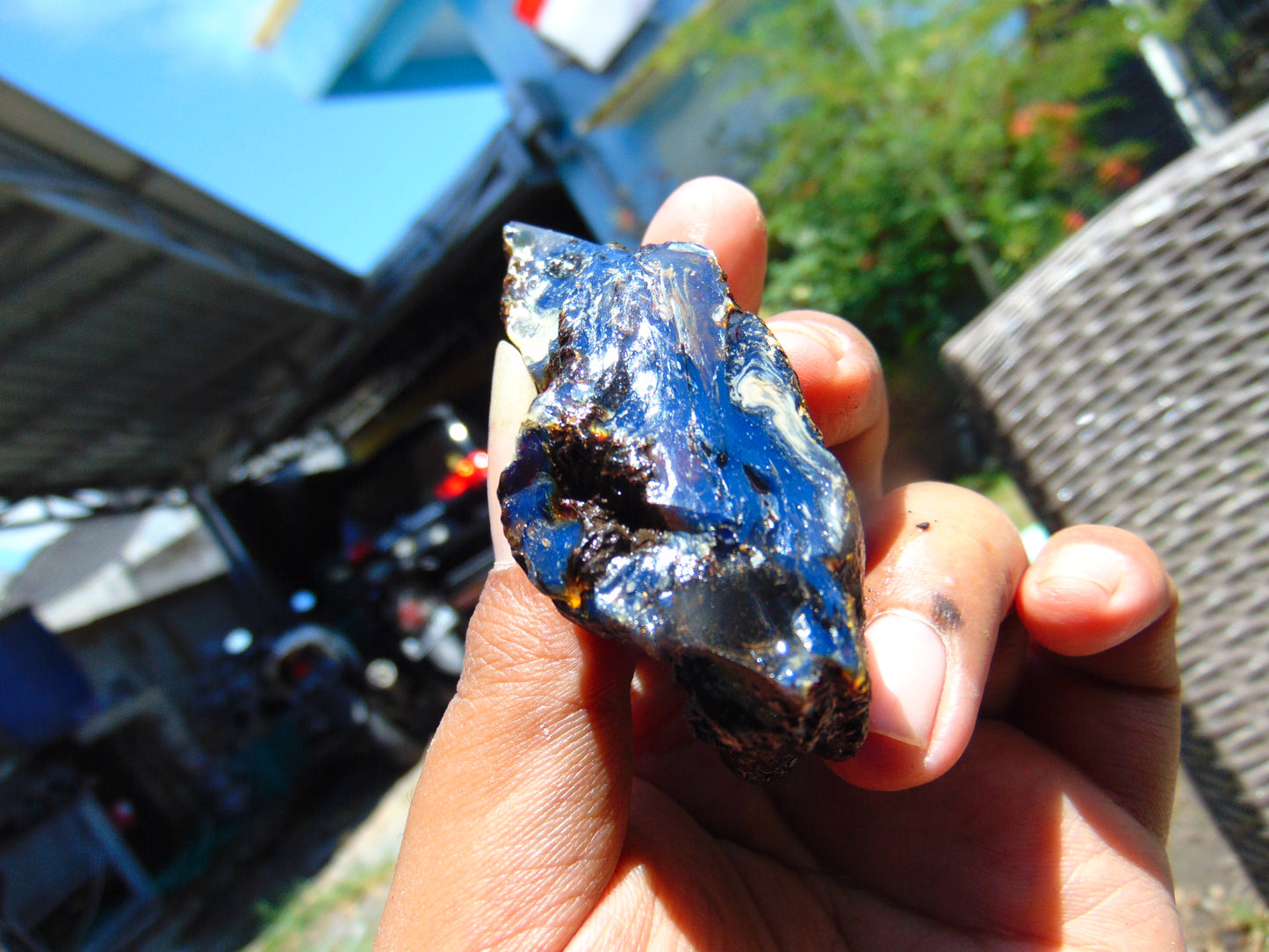 25 gram Rough Raw Indonesian Blue Amber for Healing RBM25
