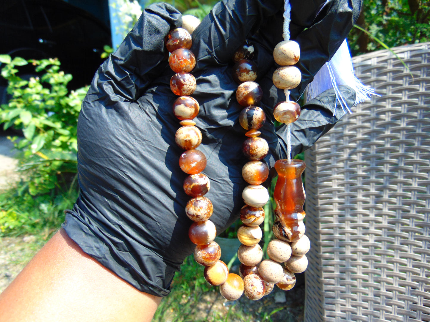 46 gr Hand Tasbih 33+3 Beads 12 mm Indonesian White Amber for Healing No.27