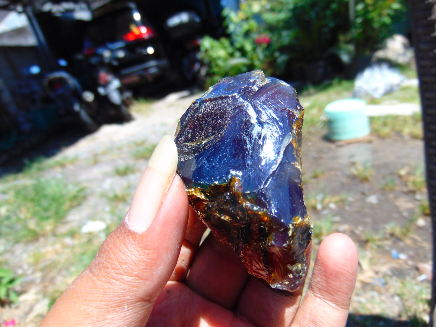29 gram Rough Raw Indonesian Blue Amber for Healing RBM55