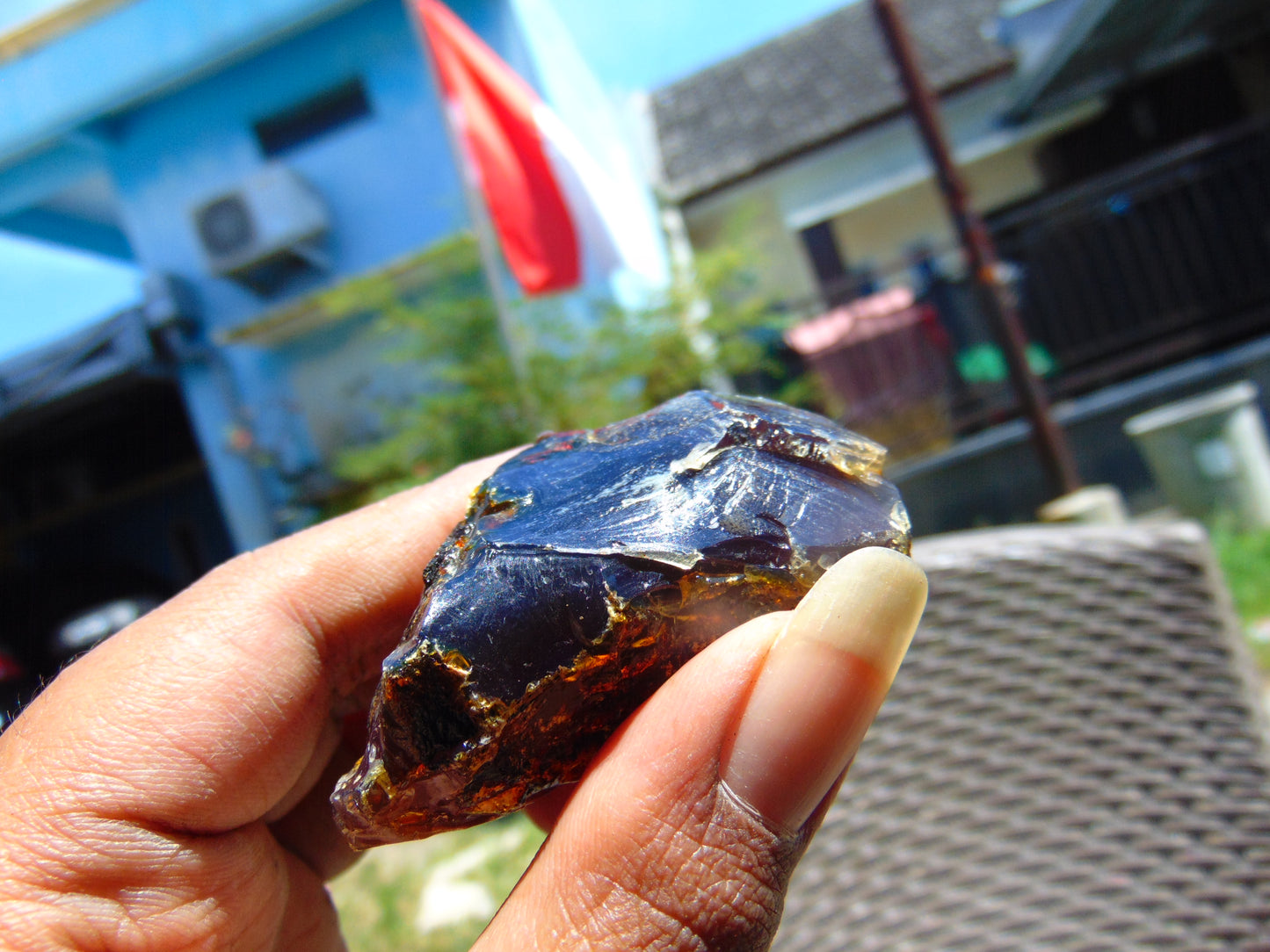 29 gram Rough Raw Indonesian Blue Amber for Healing RBM55