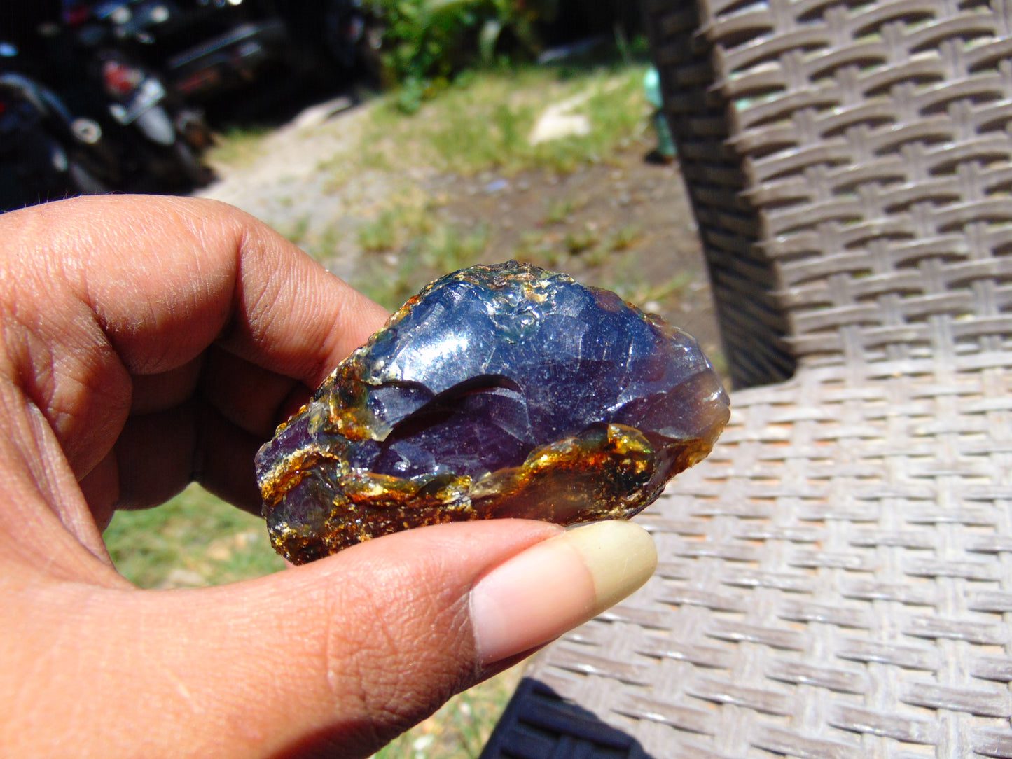 29 gram Rough Raw Indonesian Blue Amber for Healing RBM55