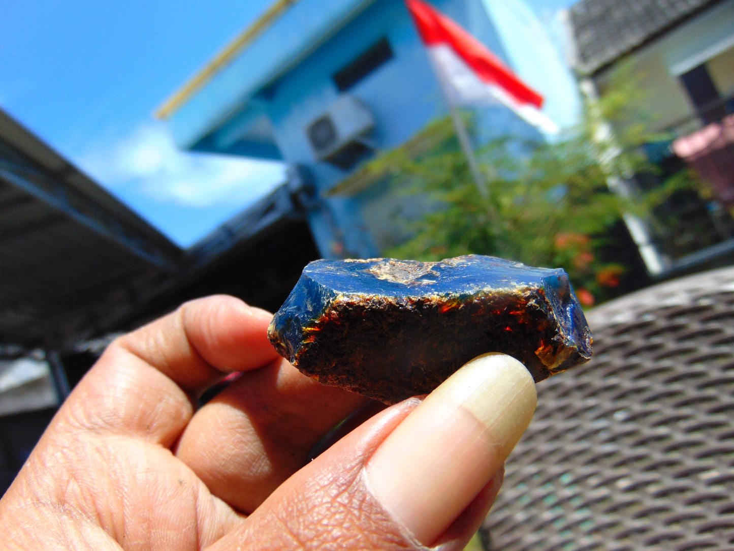 15 gram Rough Raw Indonesian Blue Amber for Healing RBM34