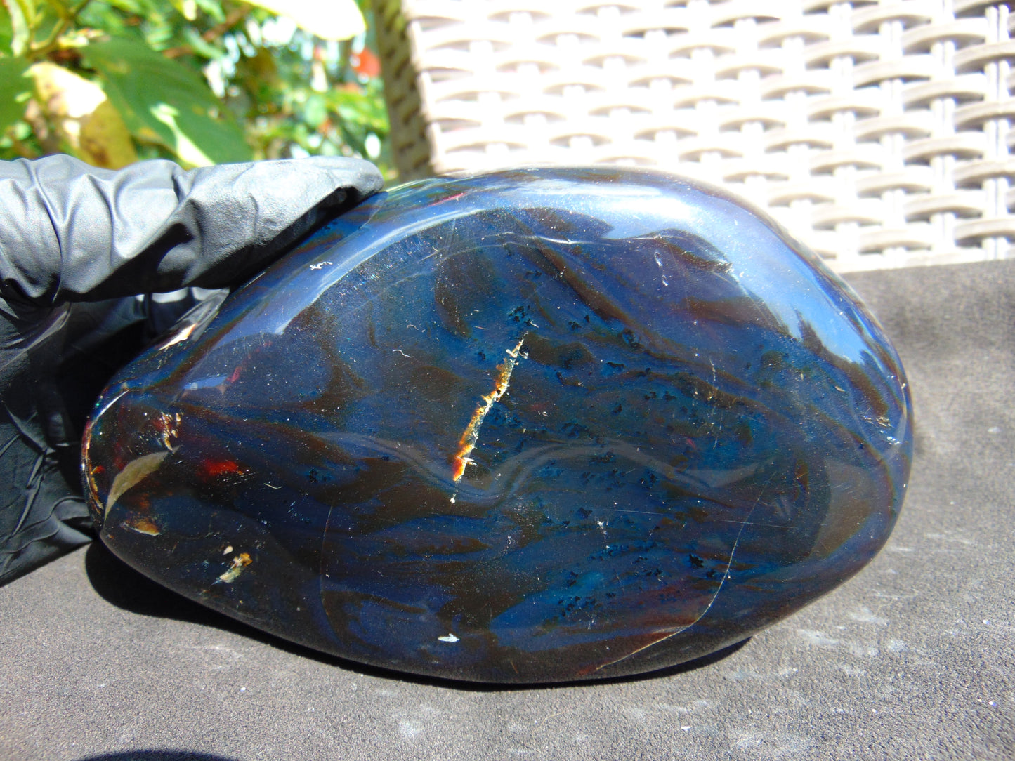 475 Gr Full Polished 13x9x4 cm Indonesia Blue Amber for Healing ML54