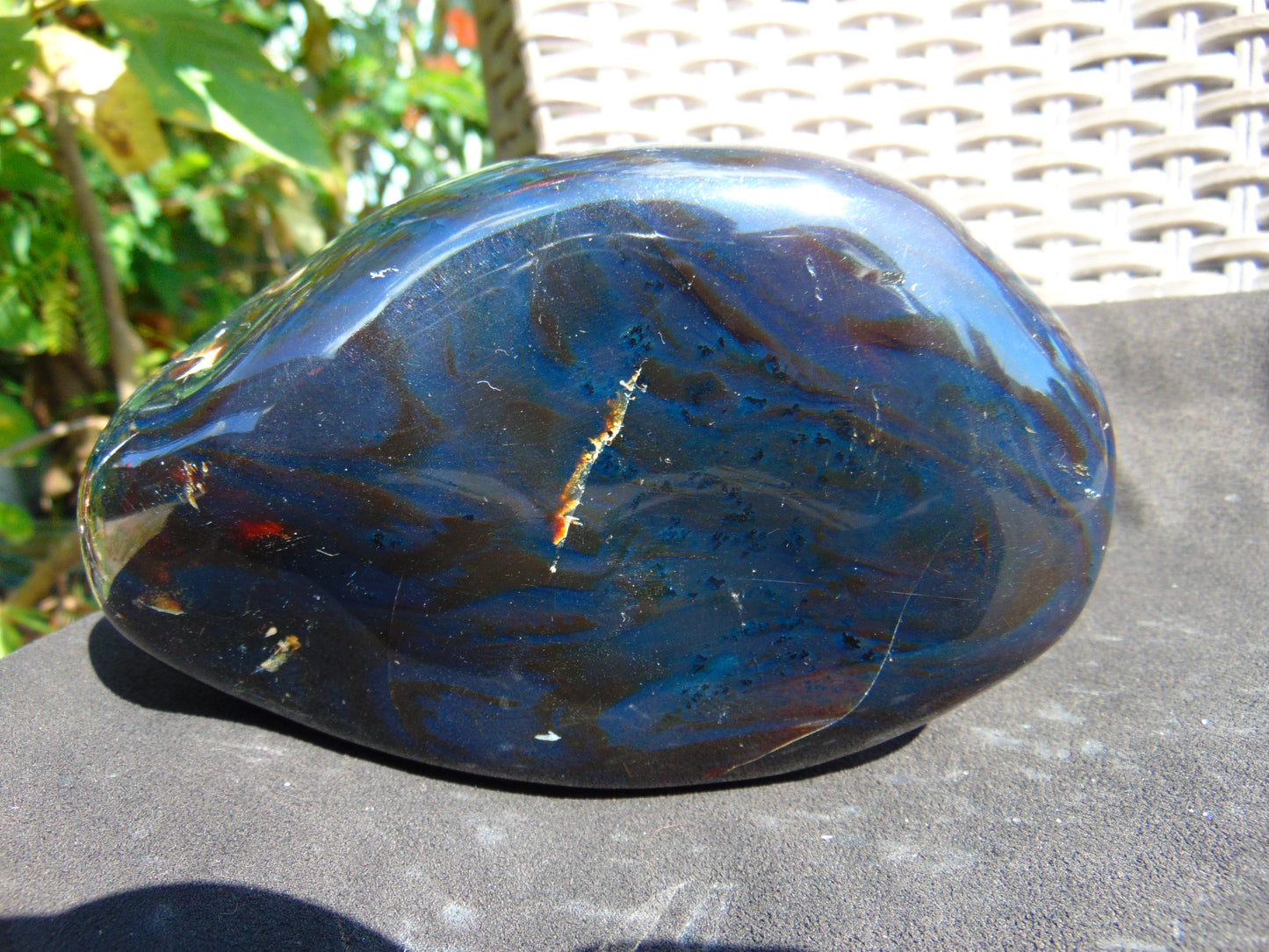 475 Gr Full Polished 13x9x4 cm Indonesia Blue Amber for Healing ML54