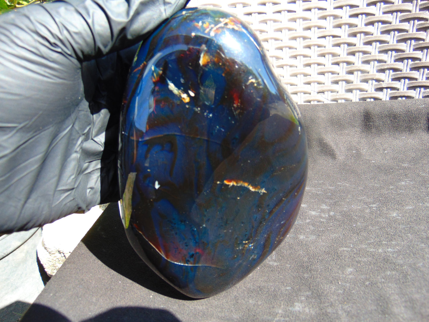 475 Gr Full Polished 13x9x4 cm Indonesia Blue Amber for Healing ML54