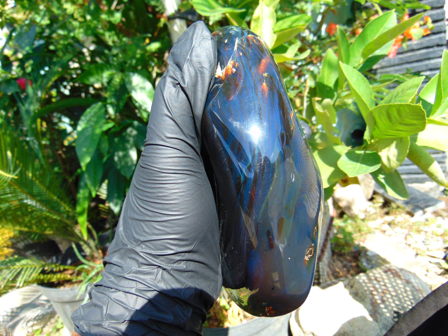 475 Gr Full Polished 13x9x4 cm Indonesia Blue Amber for Healing ML54