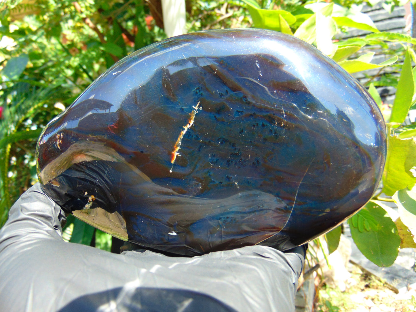 475 Gr Full Polished 13x9x4 cm Indonesia Blue Amber for Healing ML54