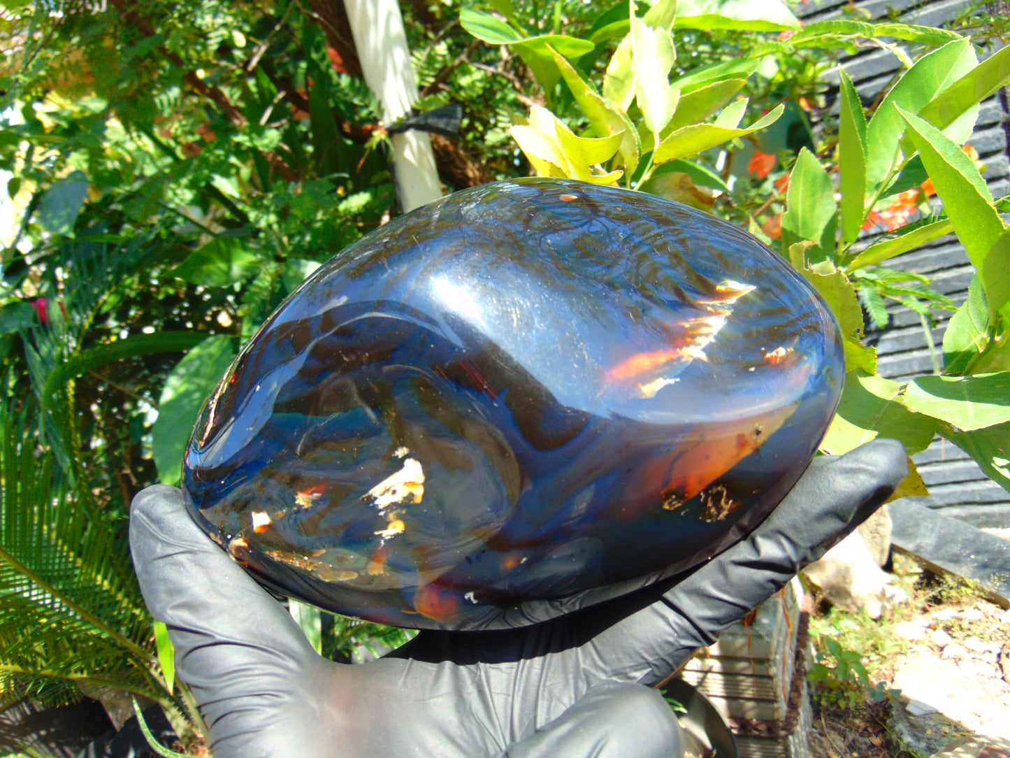 475 Gr Full Polished 13x9x4 cm Indonesia Blue Amber for Healing ML54