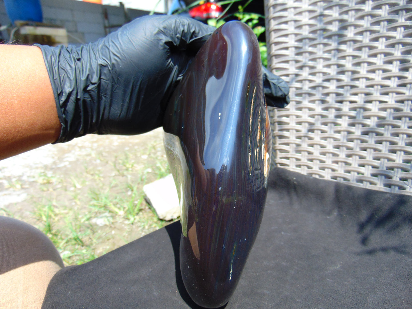 1399 gram full polished 23x16x10 cm Indonesian Dark Red Amber for Healing ST104