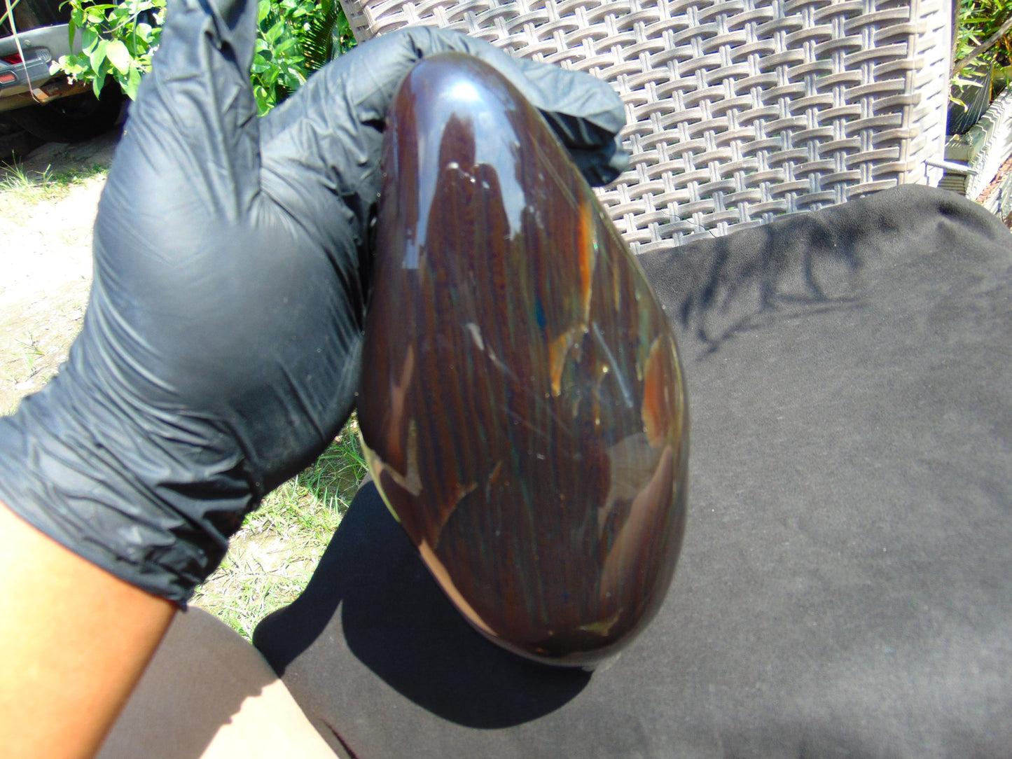 1399 gram full polished 23x16x10 cm Indonesian Dark Red Amber for Healing ST104