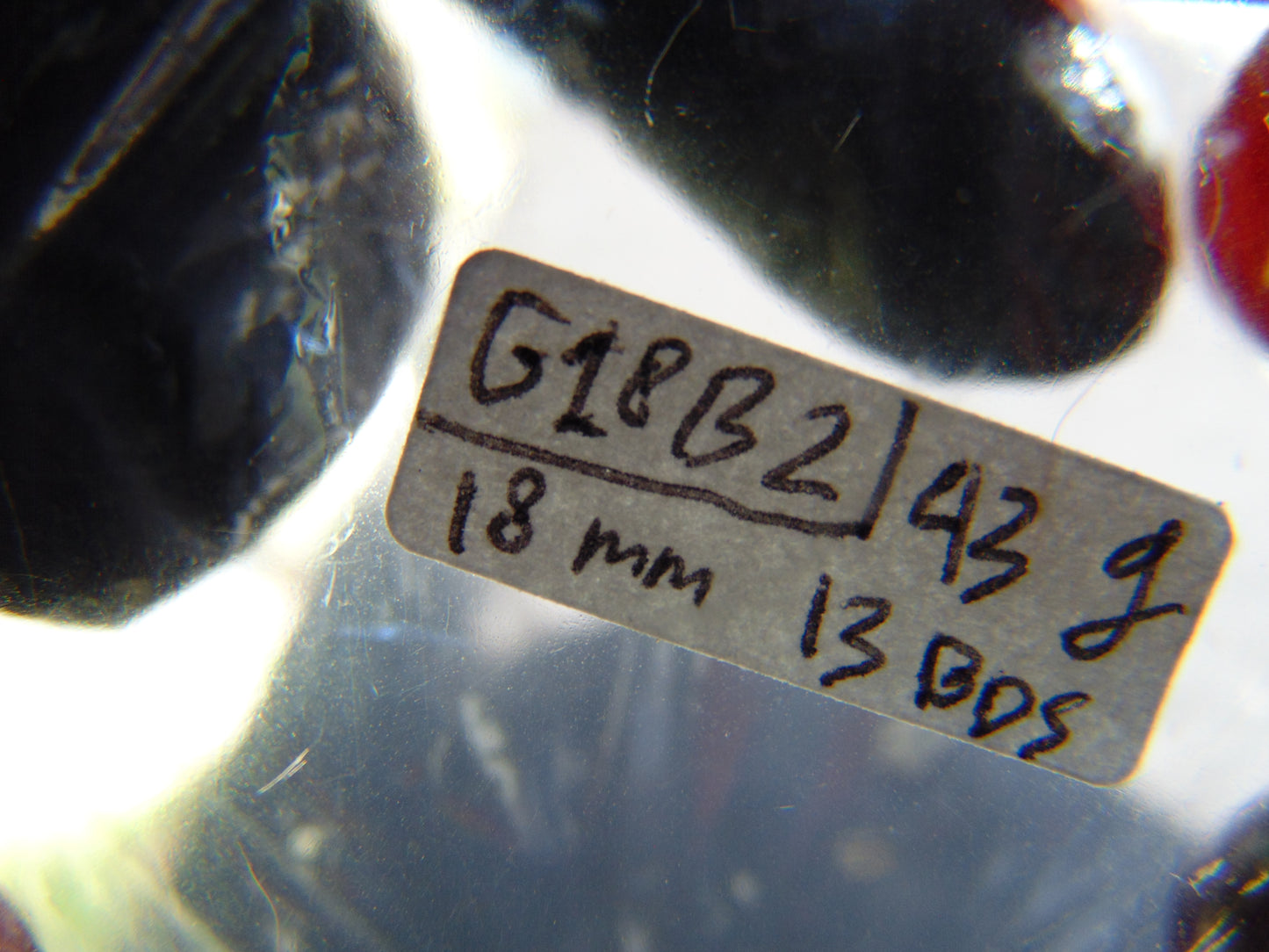 43 gram 13 Beads Mala Bracelet Indonesian Cherry Red Amber 18 mm for Healing G18B2