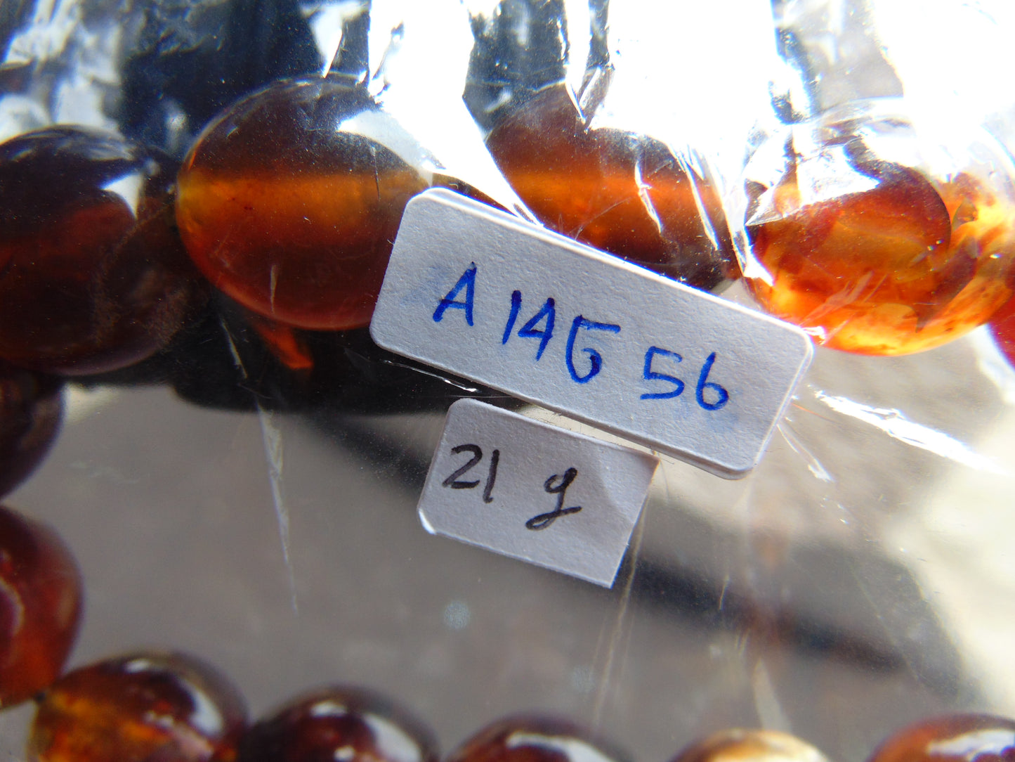 21 gram 14 Beads Mala Bracelet Indonesian amber 13x16 mm for Healing A14G56