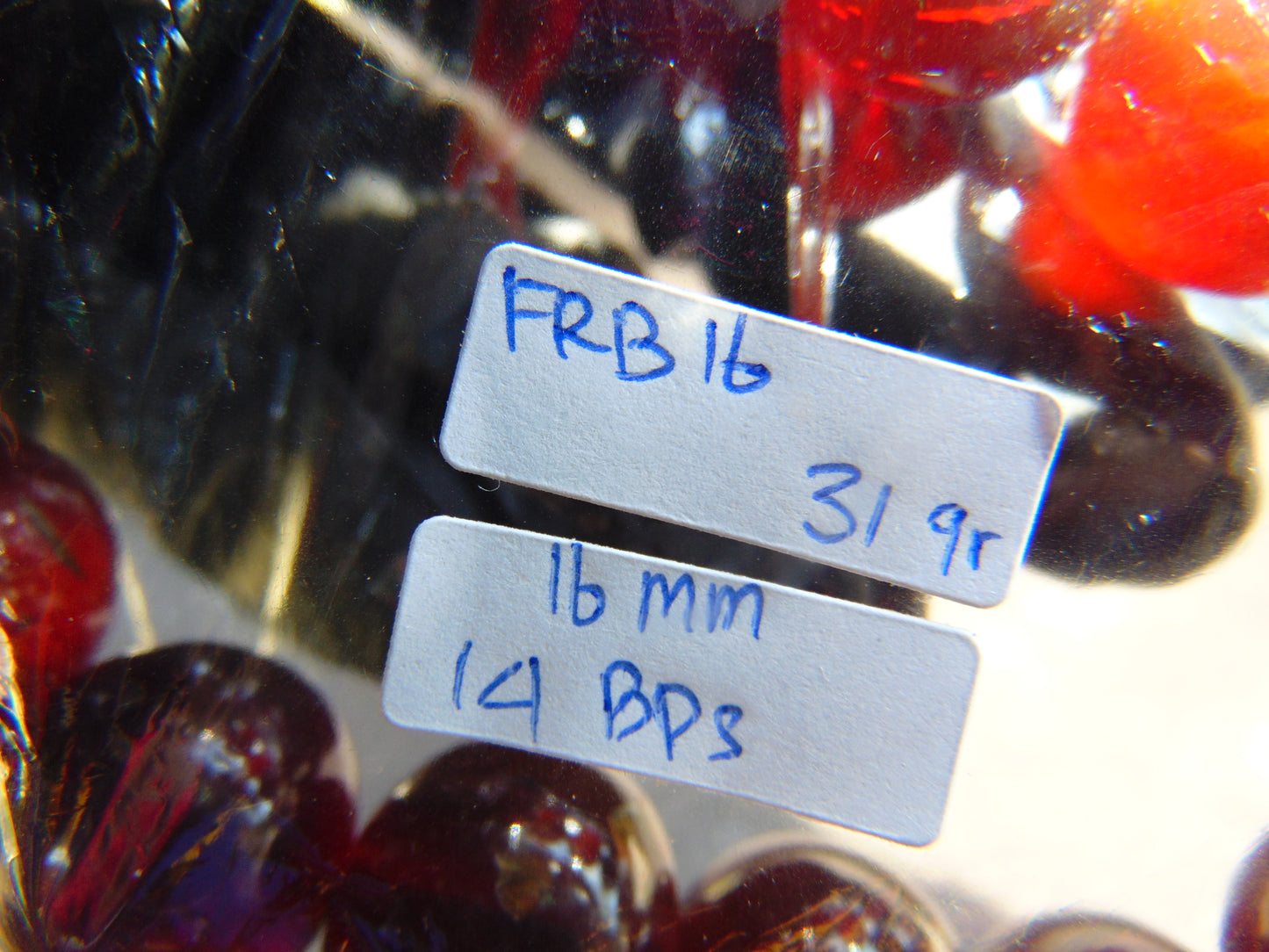 31 gram 14 Beads Mala Bracelet Indonesian Cherry Red Amber 16 mm for Healing FRB16
