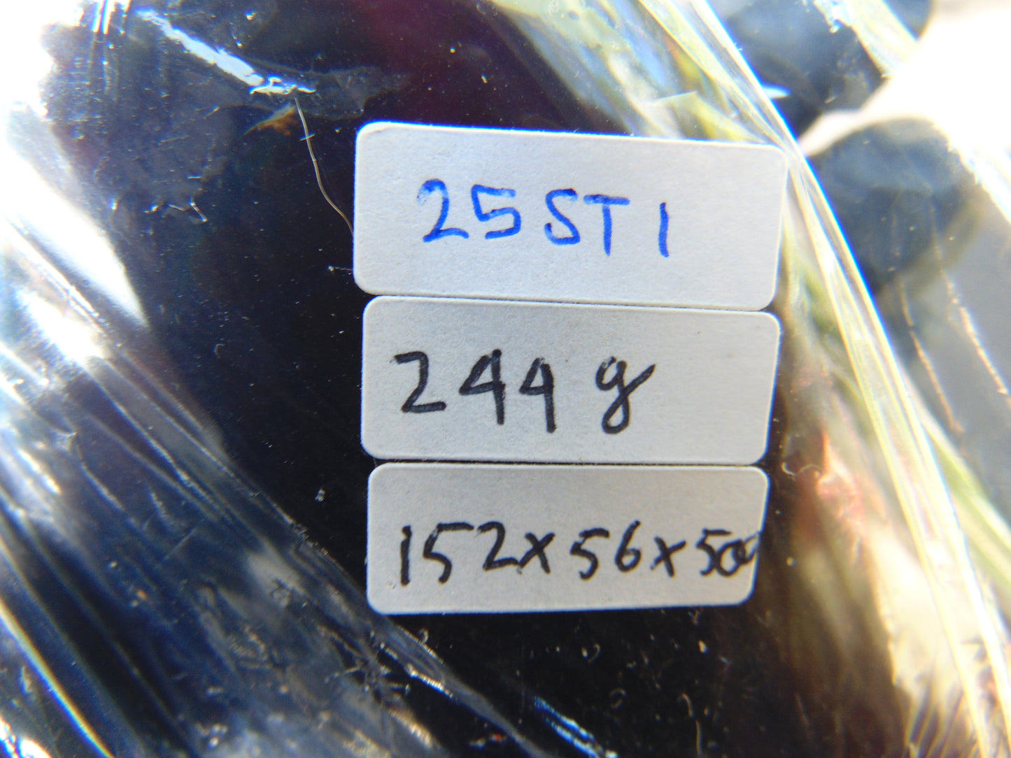 244 gr full polished 152x56x58 mm Indonesia Blue Amber for Healing 25ST1