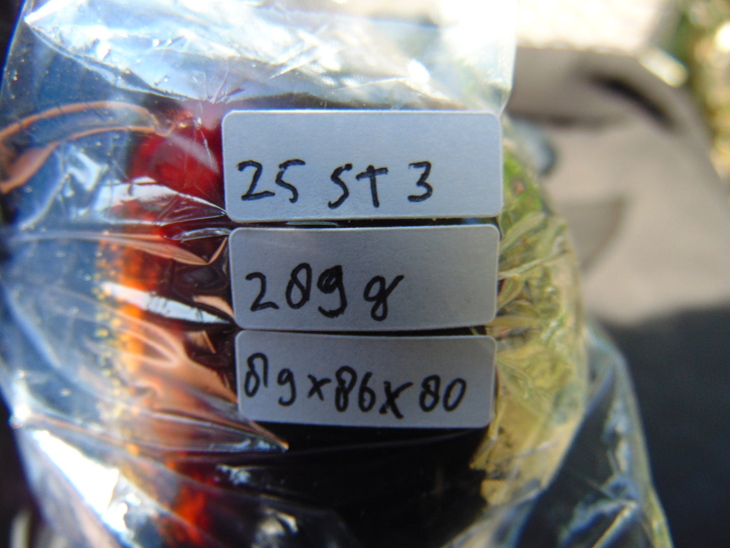 289 gr full polished 89x86x80 mm Indonesia Blue Amber for Healing 25ST3