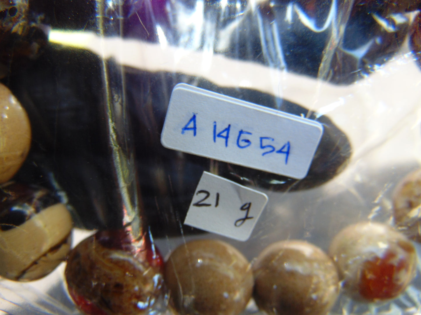 21 gram 14 Beads Mala Bracelet Indonesian white amber 13x16 mm for Healing A14G54